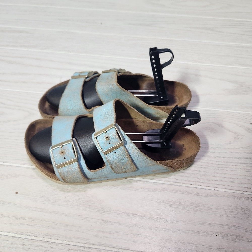 Birkenstock Blue suede sandals